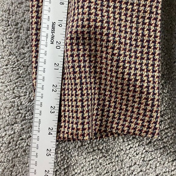 Ermenegildo Zegna Soft Wool Mohair Houndstooth Blazer Men's 44 Red Brown Blue - Picture 14 of 16